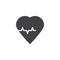 Heart cardiology vector icon
