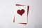Heart cards on the white background. Valentines Day card. .
