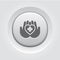 Heart Care Icon. Grey Button Design