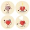 Heart cartoon icon. Heart attack, a declaration of love, education, a broken heart. Vector