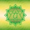 The heart chakra -Anahata, green background