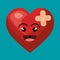 Heart character healthcare icon