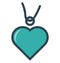 Heart charm, heart locket Vector Icon editable
