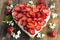 Heart Cheesecake with Strawberries