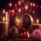 Heart Chocolat Shaped background on valentine`s day