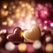 Heart Chocolat Shaped background on valentine`s day