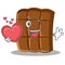 With heart chocolate character cartoon style