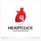 Heart Click Logo Design Template Inspiration