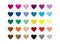 Heart Clipart Rainbow colors