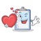 With heart clipboard character cartoon style