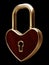 Heart is closed to lock isolated