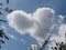 Heart clouds sky blue love