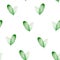 Heart clover watercolor seamless pattern