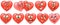 Heart collection. Emoticons. Smiley. Emoji. Love symbol