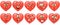 Heart collection. Emoticons. Smiley. Emoji. Love symbol