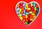 Heart with Colorful Jellybean Candy