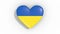 Heart in colors flag of Ukraine pulses, loop