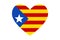 Heart in colors and symbols of the flag blue estelada, .
