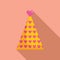 Heart cone fun icon flat vector. Game decoration