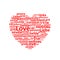 A heart consisting of the words `love` in different languages of the world