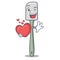 With heart cooking tool silicone spatula mascot cartoon