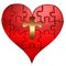 Heart and Cross Puzzle Orthographic