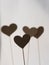Heart cutout wood symbol Valentine love