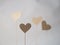 Heart cutout wood symbol Valentine love background