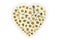 Heart of daisies flower on white background