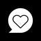 Heart dark mode glyph icon