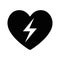 Heart defibrillator simple vector icon