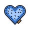 heart denim color icon vector illustration