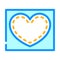 heart denim color icon vector illustration