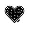 heart denim glyph icon vector illustration