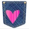 Heart Denim Pocket