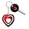 Heart design key with keychain and keyholder