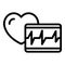 Heart diagnostic icon outline vector. Medical care