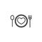 heart dish icon. Element of Valentine\\\'s Day icon for mobile concept and web apps. Detailed heart dish icon can be used for web an