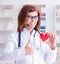 Heart doctor in telemedicine medical concept