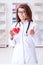 The heart doctor in telemedicine medical concept