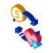 Heart Dollar Coin isometric icon vector illustration