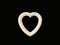 Heart with a door handle on a black background. The white heart opens with a hand. Concept: closed heart