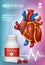 Heart Drugs Realistic Vector Promotion Poster