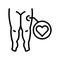 heart edema line icon vector illustration