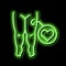 heart edema neon glow icon illustration