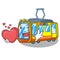 With heart electric train toys in shape mascot