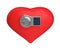 Heart on the electronic lock