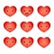 Heart emoji set one