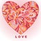 Heart ethnic doodle. Love.