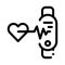 Heart examination icon vector outline illustration